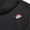 Bluza Nike męska kangurka czarna wyszywane logo